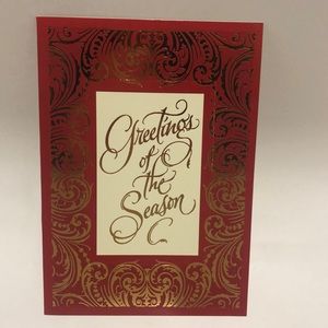 NIB 48 Holiday/Christmas Cards Premium Embellished Markings by C.R. Gibson
